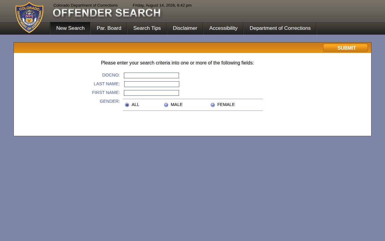 Colorado corrections offender photo search for Arapahoe County custody follow-up